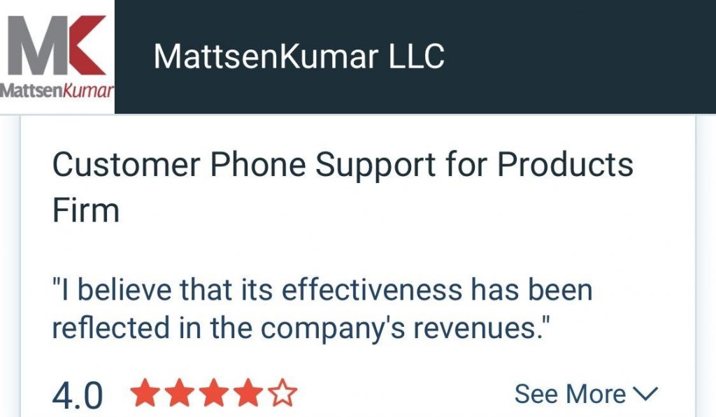 Customer Phone Support for Products Firm